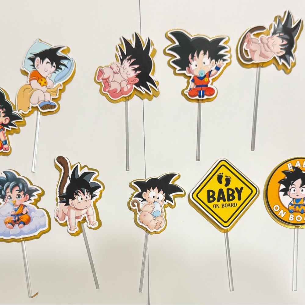 Baby Cake Toppers - 12ct baby dragon ball